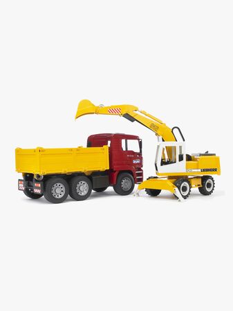 Bruder MAN TGA Construction Truck Og Liebherr Gravemaskin