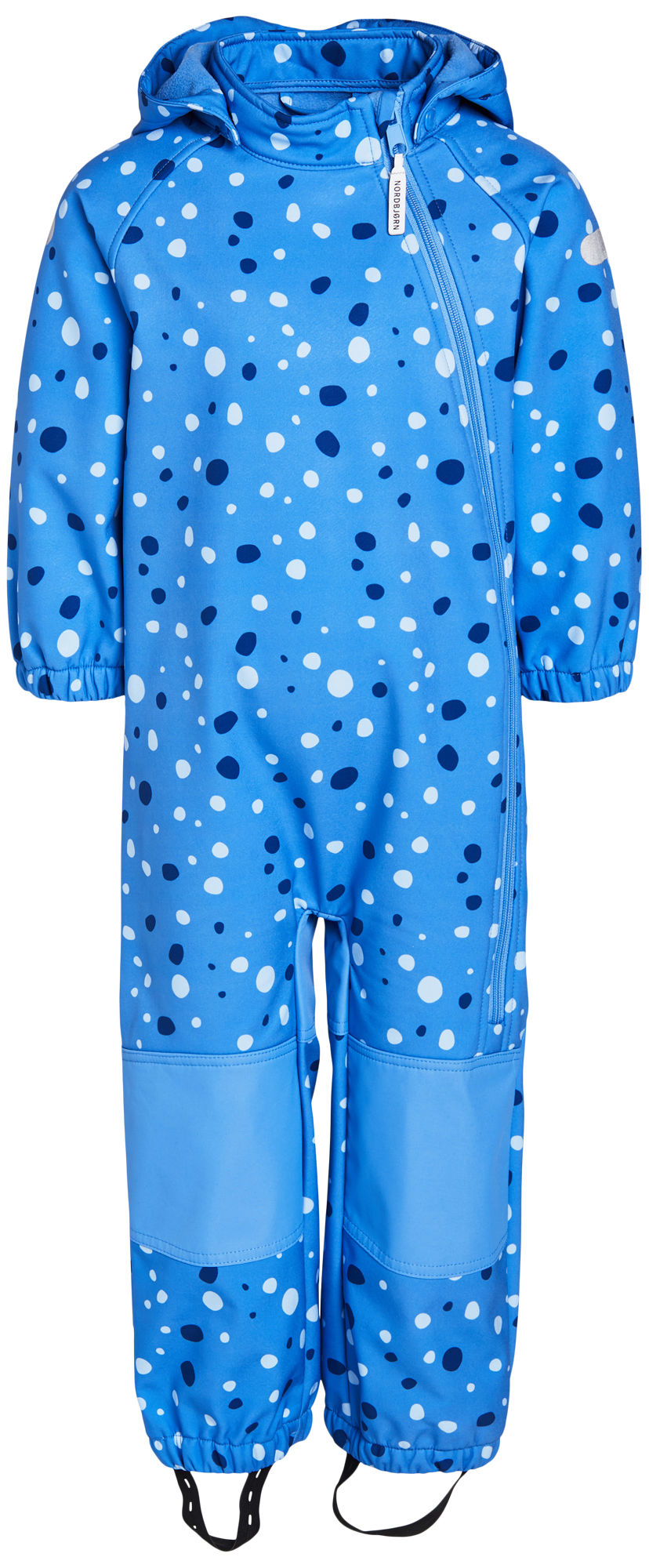 Nordbjørn Orrvik Softshell Babydress, Blue Bonnet Dit Dots, 74