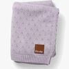 Elodie  Pointelle-strikket Teppe 100x75, Lavender Love