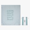 Swim Essentials Luxe Strandhåndkle, Green White Cheers