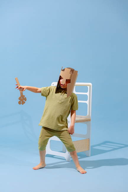 Duck Woodworks Sammenleggbar Læringstårn, Hvit