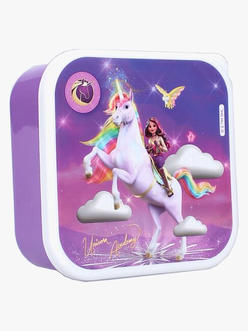 Unicorn Academy 3 in 1 Snackboks Fresh Bites, Lilla