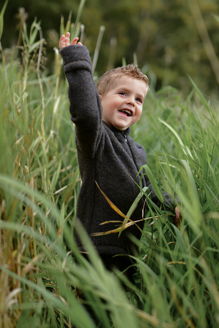 Mikk-Line Fleecejakke Merinoull, Dark Brown Melange