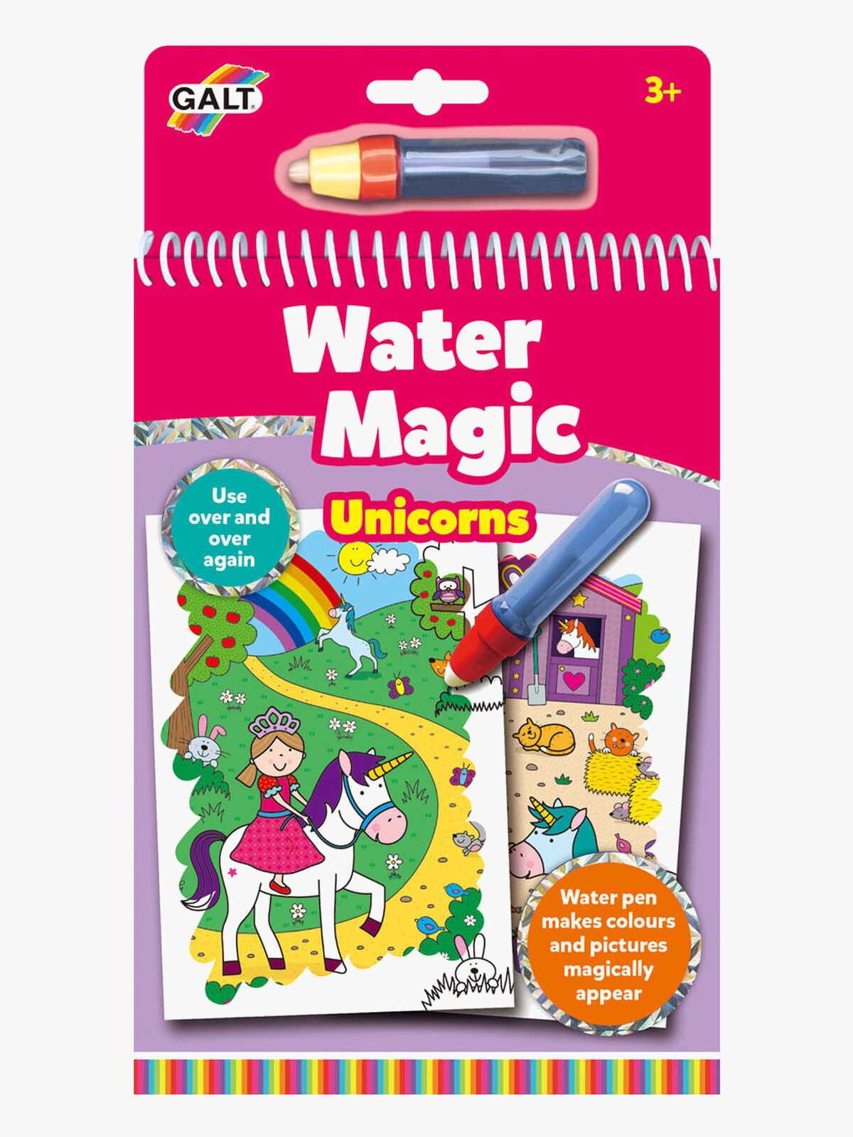 Galt Malebok Water Magic Enhjørning