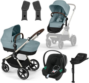 Cybex EOS Lux Duovogn inkl. Aton B2 & Base, Taupe/Sky Blue