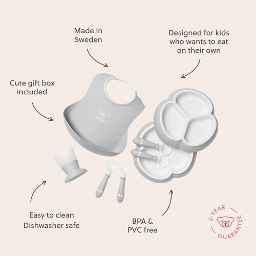 BabyBjörn Barneservise 8-deler, Grå