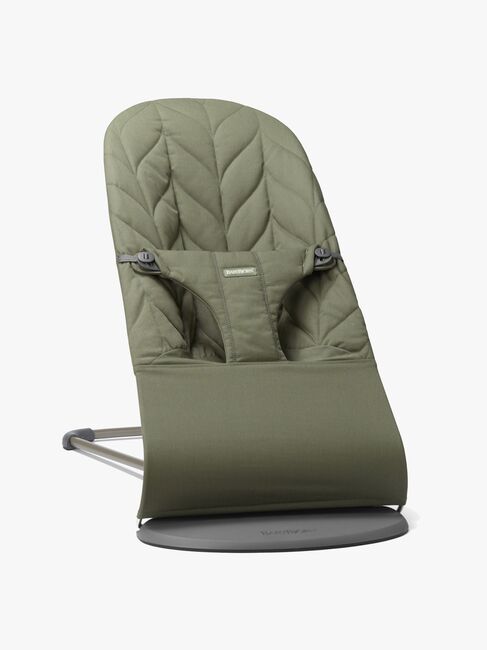 BabyBjörn Bliss Vippestol Vevet Bladmønstret Quilt, Mørkegrønn