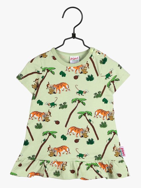 Pippi Langstrømpe Palm Tree Kjole, Grønn