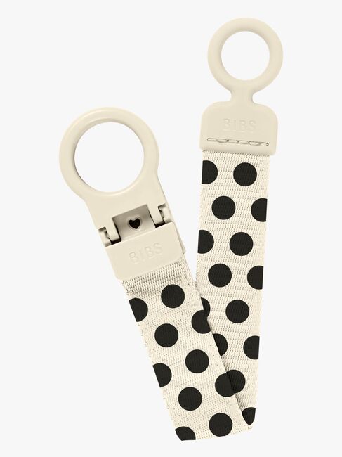 BIBS Studio Loop Smokkesnor Polka, Ivory/Black