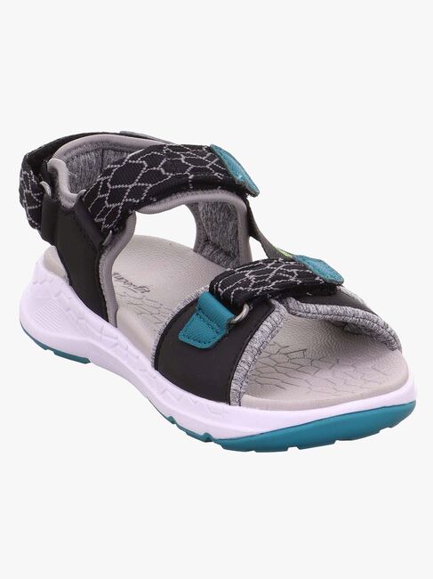 Superfit Criss Cross Sandaler, Black/Green
