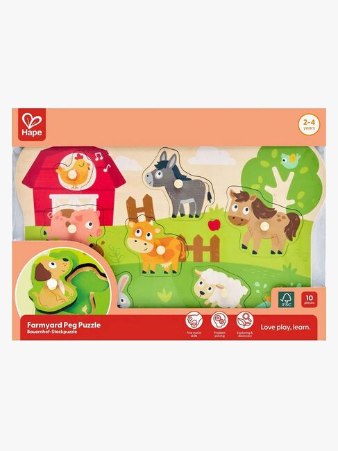 Hape Knottepuslespill Bondegårdsdyr 10 Brikker