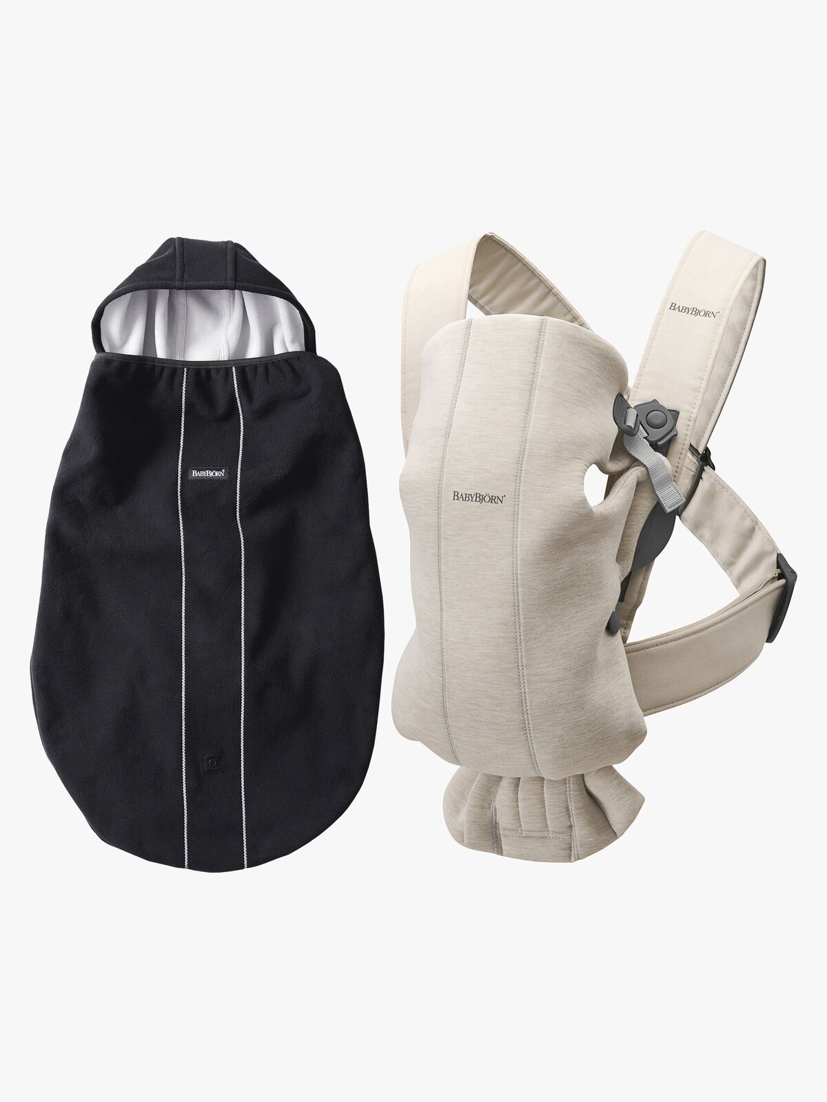 Babybjörn Bæresele Mini 3D Jersey inkl. Trekk, Lys beige