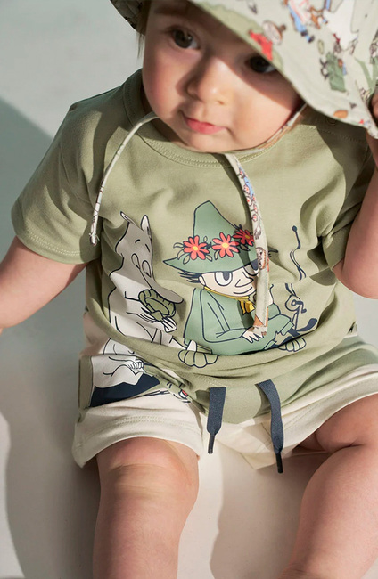 Mummitrollet by Martinex Free Time Shorts Sett, Grønn/Hvit