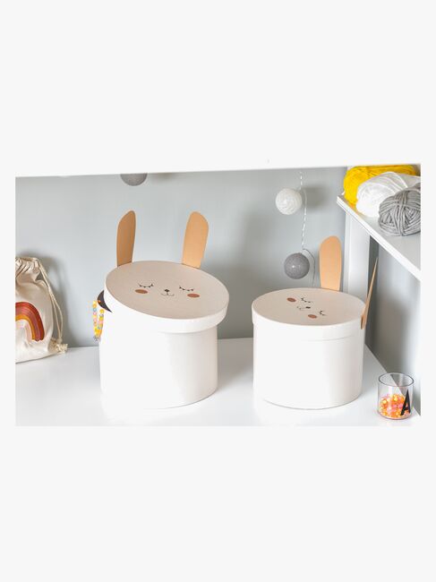 Alice & Fox Oppbevaringsbokser 2-pack Kanin, Rosa