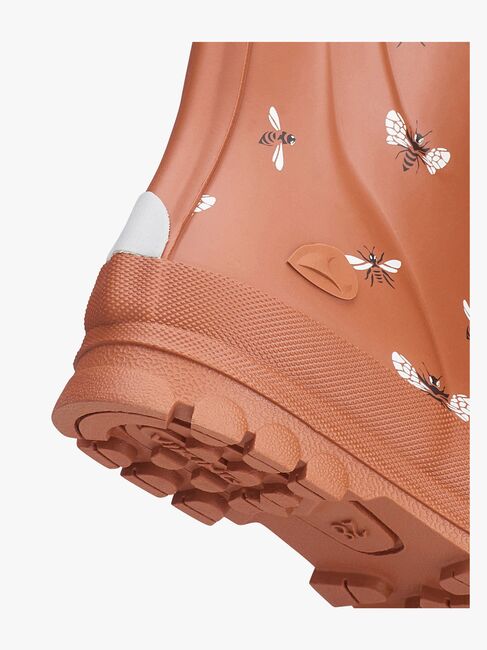 Viking Jolly Print Gummistøvler, Cognac/White