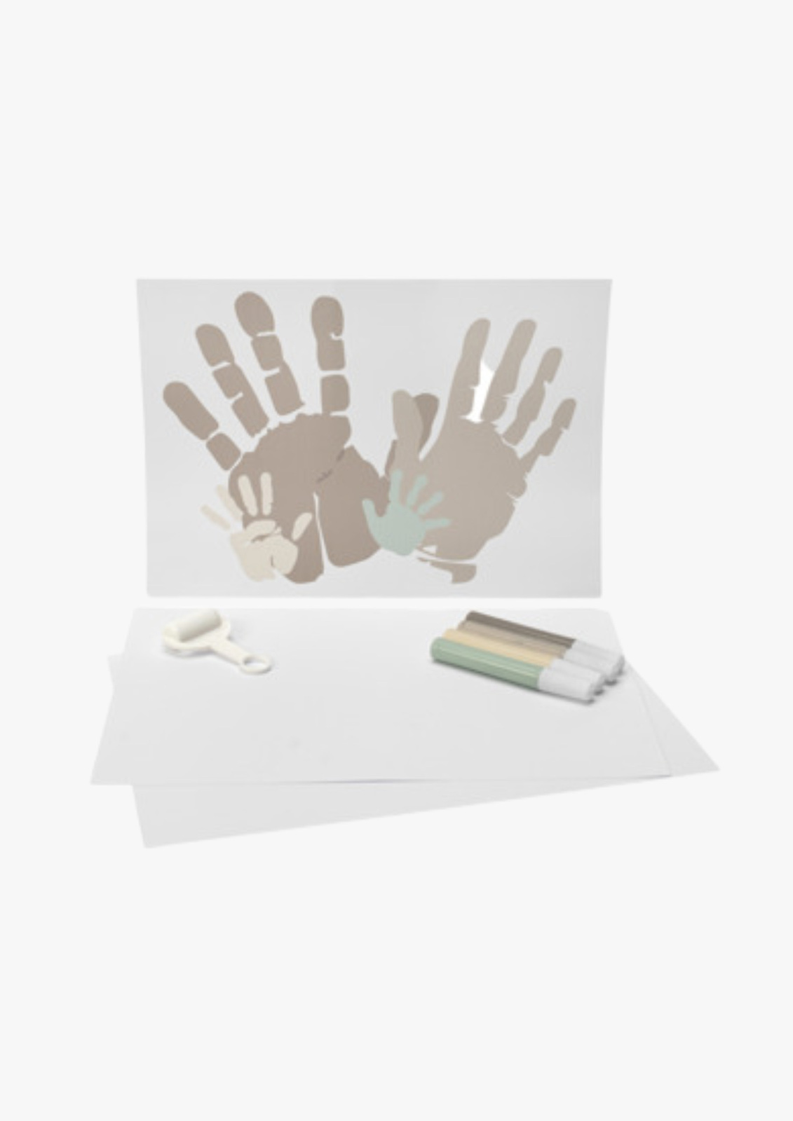 BamBam Familie Håndavtrykk Kit, 4 Farger