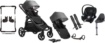 Baby Jogger City Select 2 Tencel med Sittedel inkl. Aton M, Harbor Grey