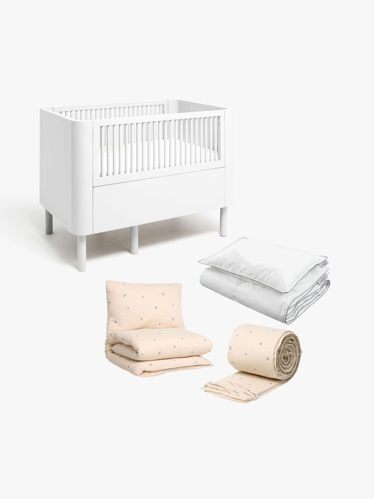 Alice & Fox June Vokseseng inkl. Sengesett TWIGGIE 100x130, Dream White