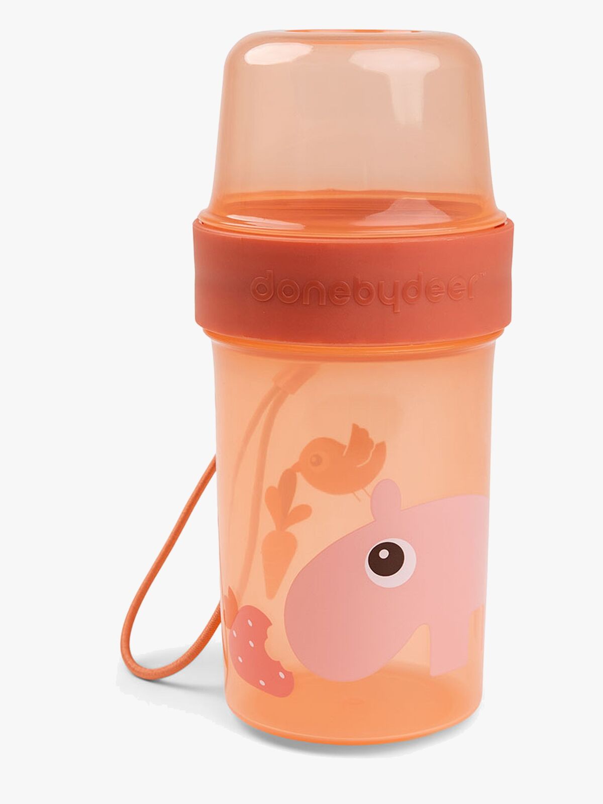 Done By Deer Ozzo To Go Two-Way Snacksbeholder, Papaya