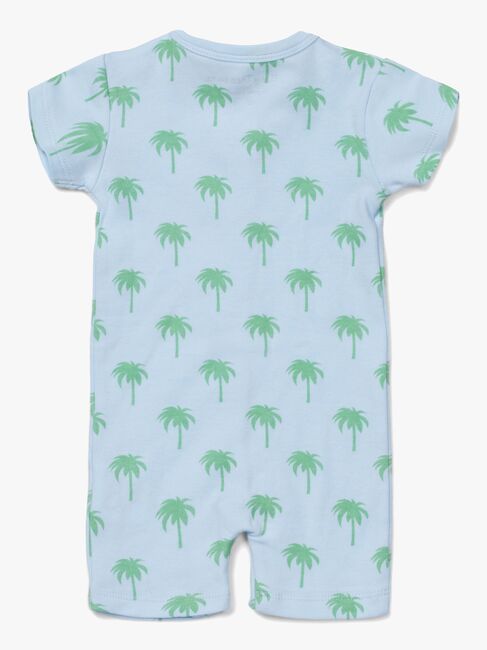 Tiny Treasure Summer Jumpsuit 2-Pack, Blue/Palm