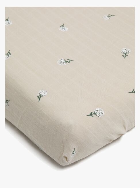 Alice & Fox TWIGGIE Stretchlaken Sprinkelseng 60x120, Beige