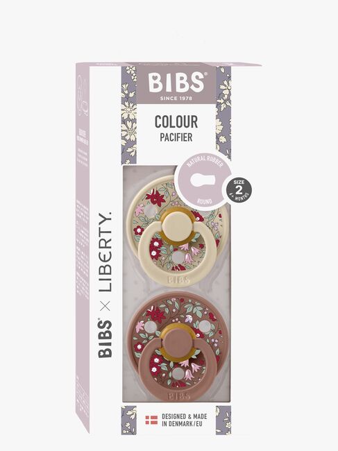 BIBS x Liberty Colour Smokk 2-Pack Lateks Str 2 Rund, Chamomile Lawn/Woodchuck Mix