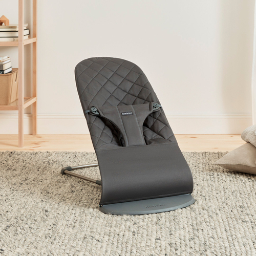BabyBjörn Bliss Vippestol Vevet Klassisk Quilt, Antrasitt