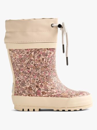 Wheat Fôrede Gummistøvler, Rose Dust Flowers