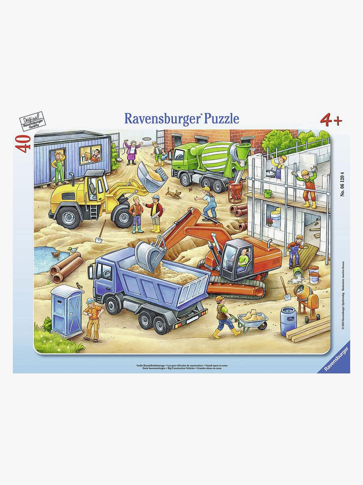 Ravensburger Puslespill Big Construction Vehicles 40 Brikker