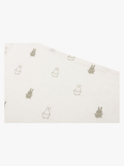 Jollein Happy Miffy Musselinteppe 3-Pakk, Olive Green