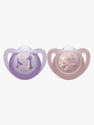 NUK First Choice Classic Smokk 2-Pakk Str 2, Monkey/Kangaroo