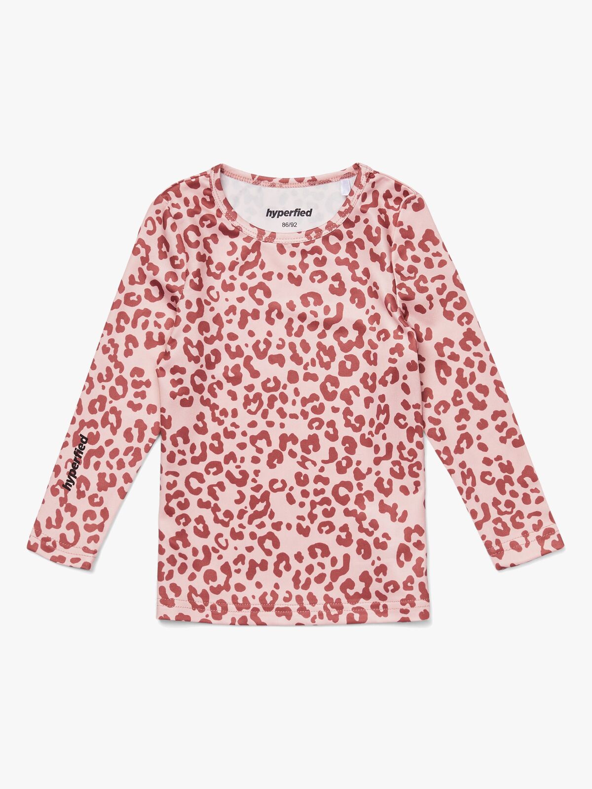 Hyperfied Long Sleeve Logo Top, Pink Leo