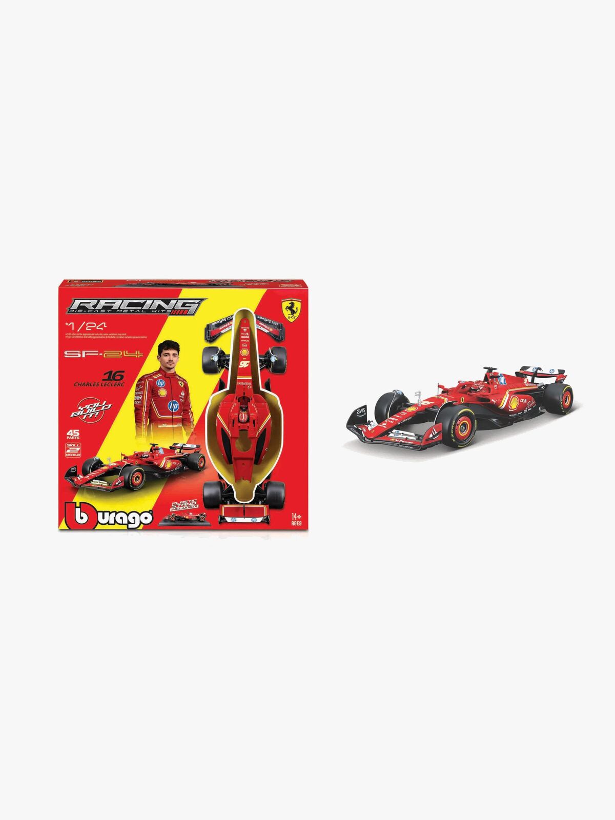 Bburago F1 Ferrari SF-24 Modellsett Leclerc #16 1:24