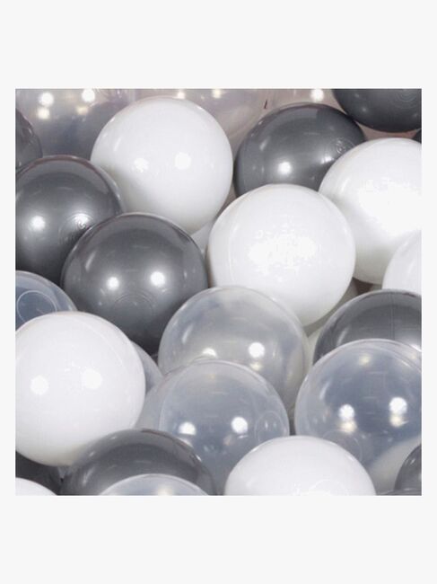 Meowbaby Rundt Ballbasseng Fløyel 30x90, Blågrå