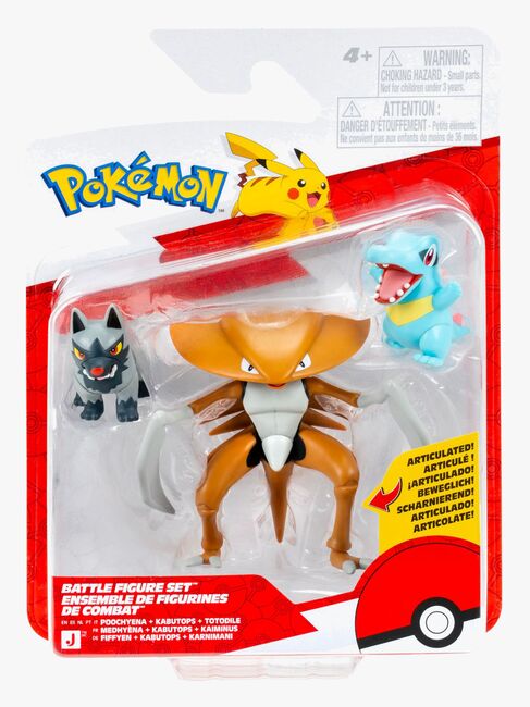 Pokémon Battle Figursett Poochyena Totodile & Kabu 3-Pakk