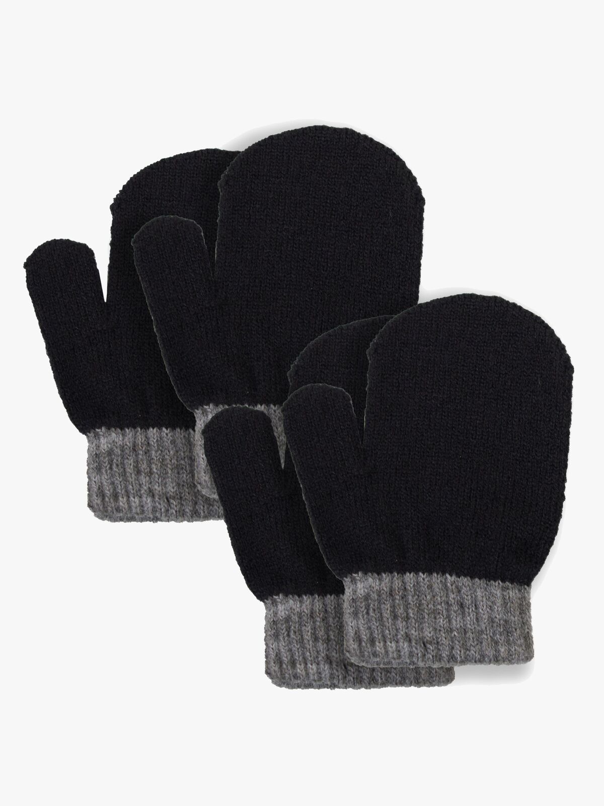 Lindberg Sundsvall Ull Votter 2-Pakk, Black/Anthracite