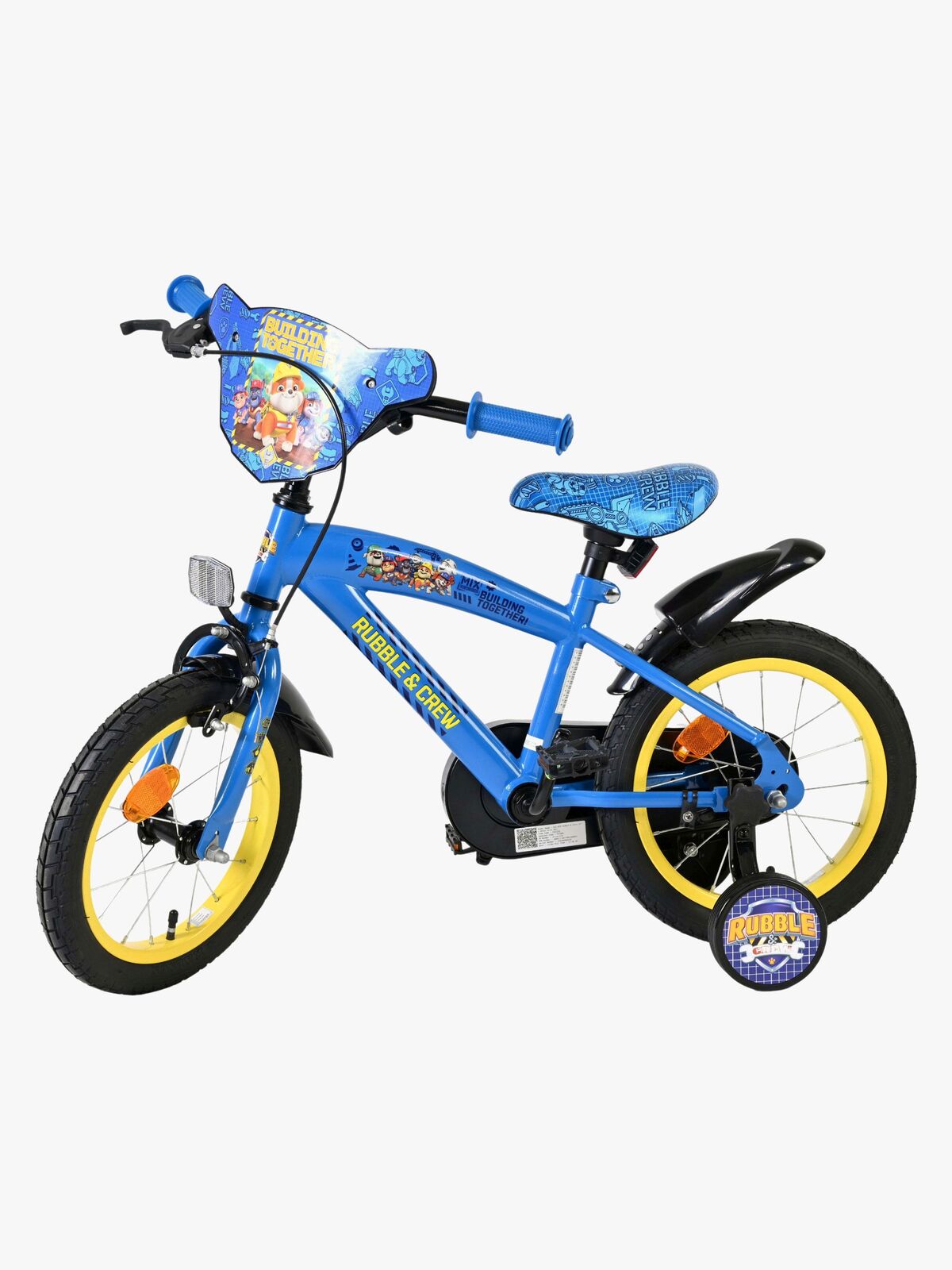 Paw Patrol Rubble & Crew Sykkel 14 Tommer, Blå
