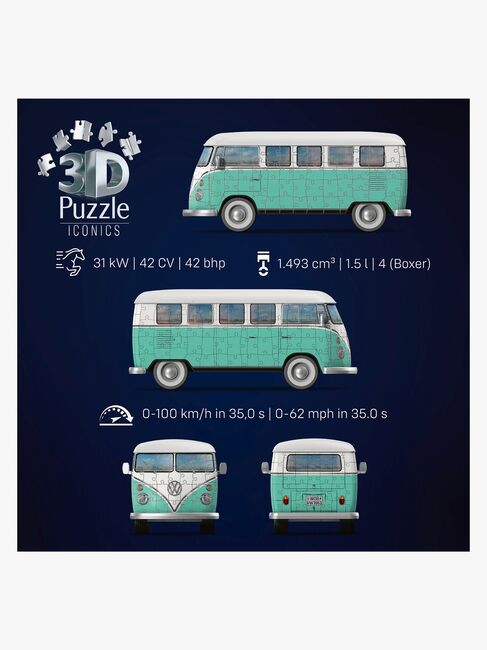 Ravensburger Iconics 3D-puslespill Volkswagen T1 185 Brikker