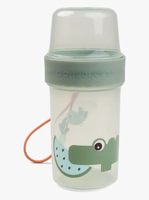 Done By Deer Croco To Go Two-Way Snacksbeholder, Green