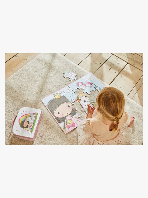 Barbo Toys Lillie & Ellie Koffert med Gulvpuslespill 24 Brikker