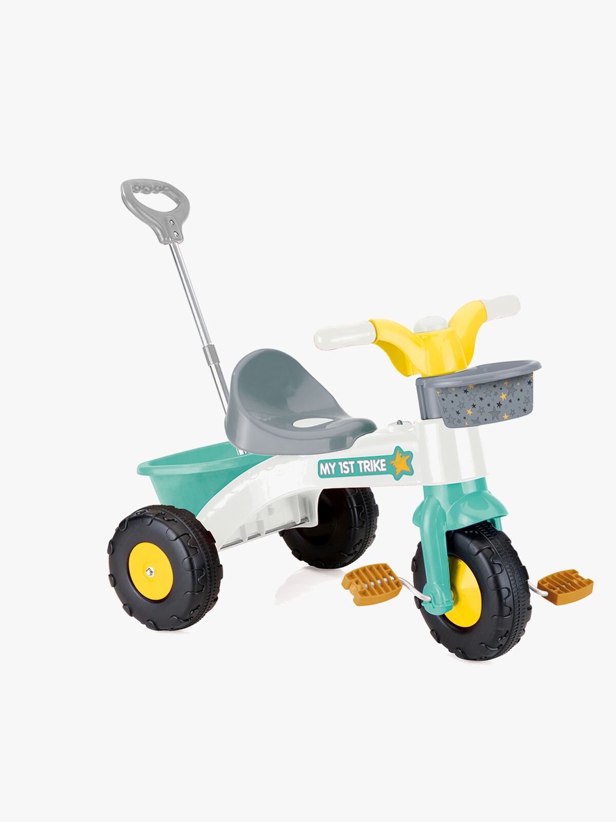 Dolu My First Trike Parent Handle Trehjulssykkel, Hvit/Blå