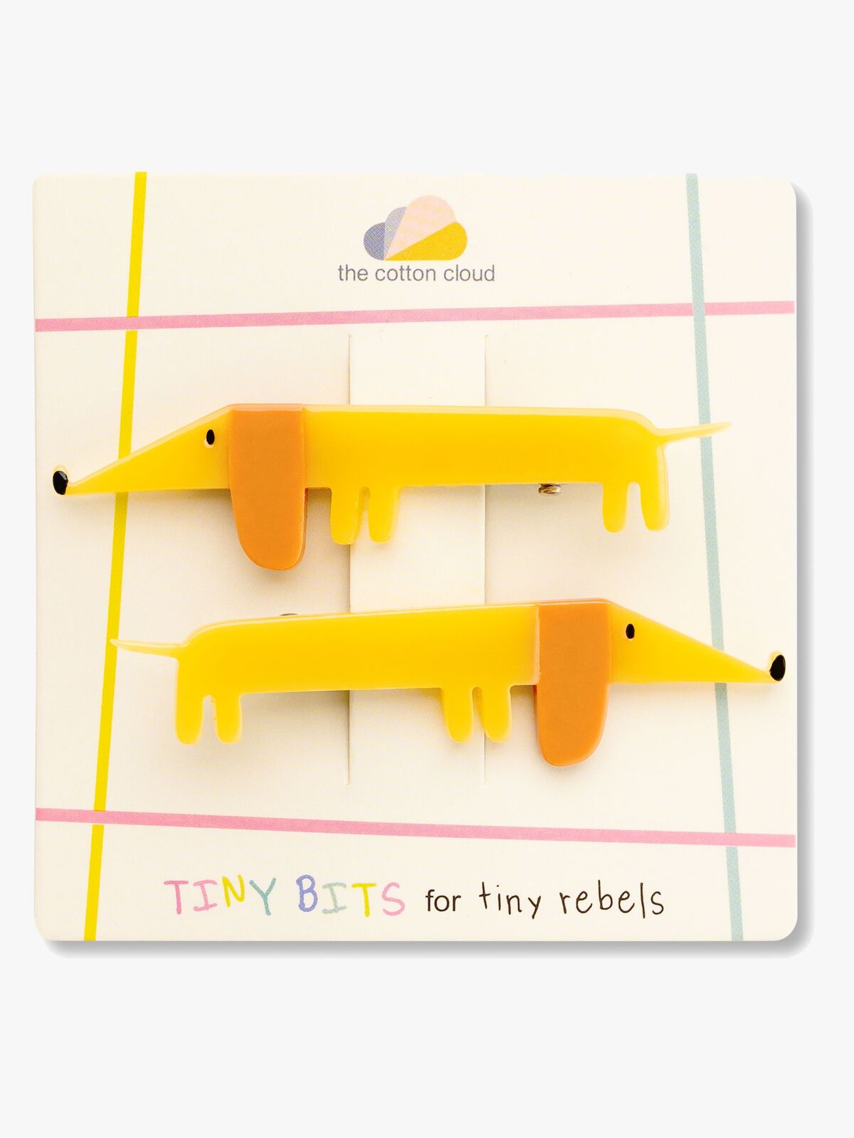 The Cotton Cloud Hårspenner 3-Pakk, Flying Dog