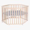 Roba Cosiplay Hexagon Lekegrind med Hjul, Wood
