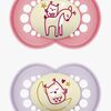 MAM Original Night Silikon Smokker 2-Pack 6-16m, Rosa