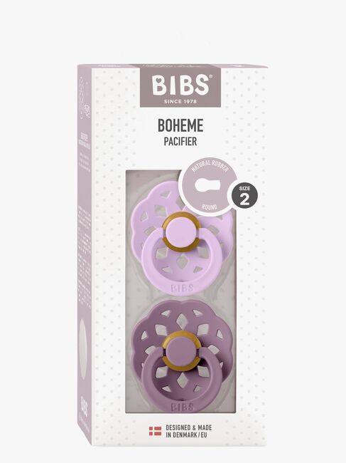 BIBS Boheme Smokk 2-Pack Lateks Str 2 Rund, Violet Sky/Mauve