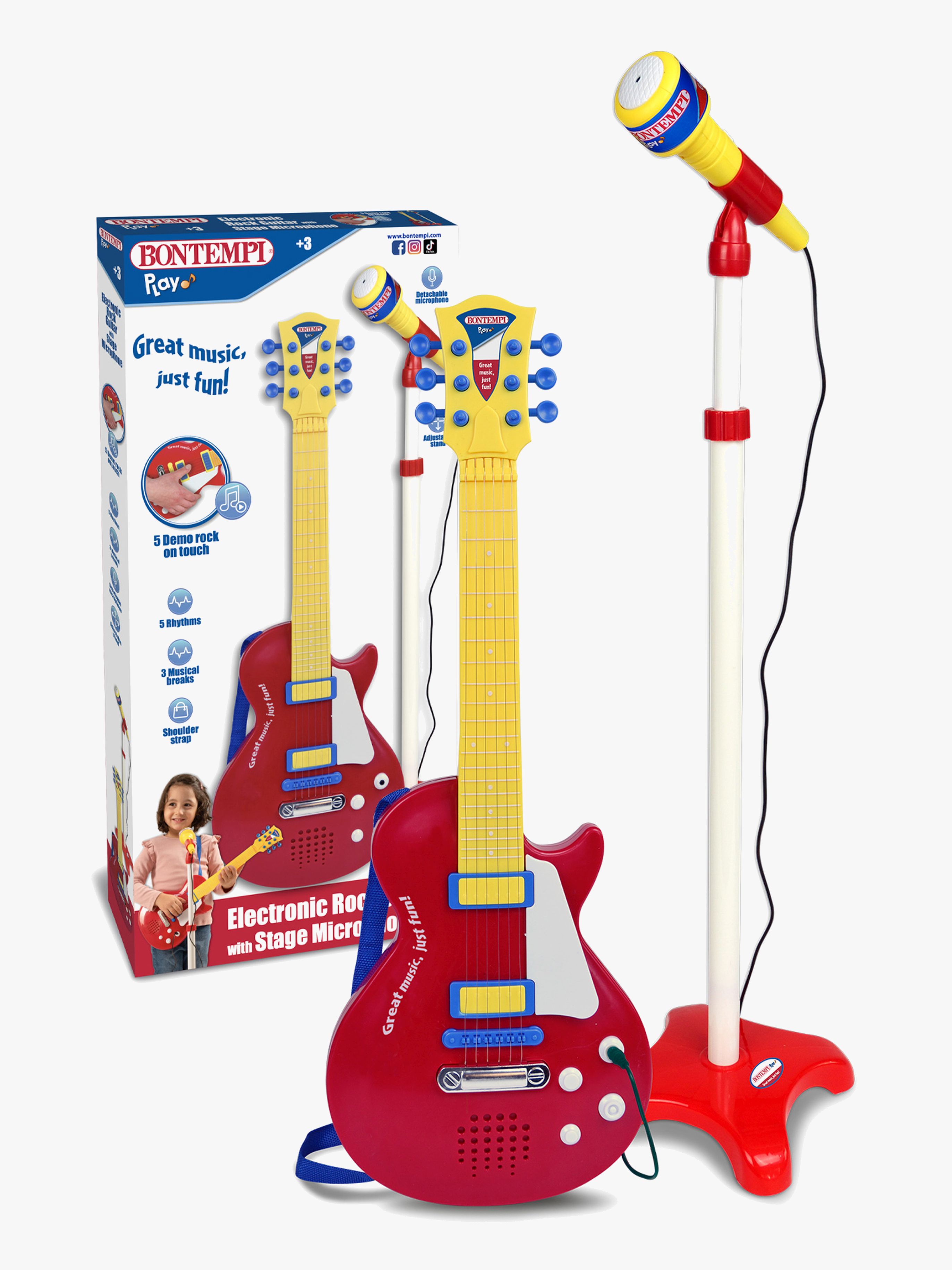 Bontempi Gitar med Mikrofon Rock - Gitarrer