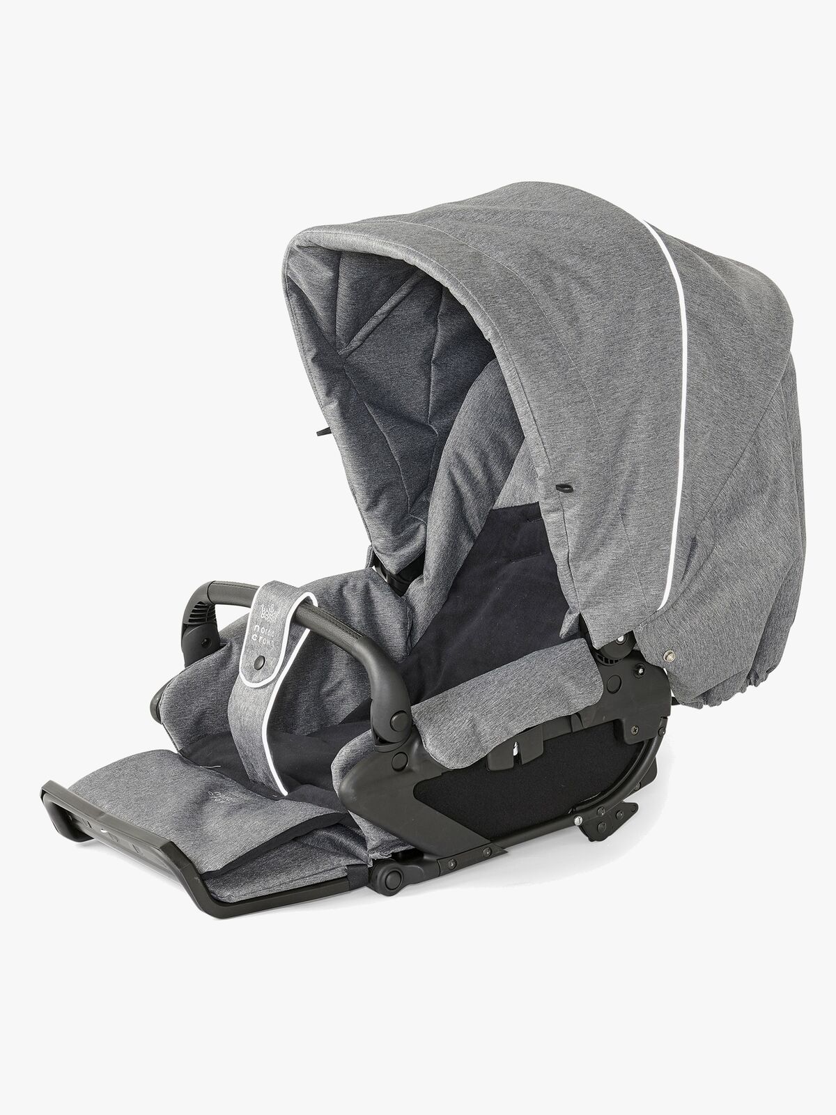 Nordic Crown Promenade Tekstilsett Sittedel, Grå Melange