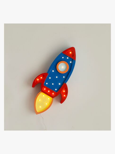Little Lights Lampe Romrakett, Navy/Rød