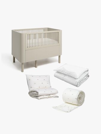 Alice & Fox June Vokseseng inkl. Sengesett AVIVA 100x130, Dusk Beige