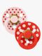 BIBS Studio Colour Polka Smokk 2-Pakk Latex Str 1 Anatomisk, Blossom/Candy Apple